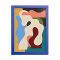 Modern Abstract Organic Shapes Framed Fine Art Print