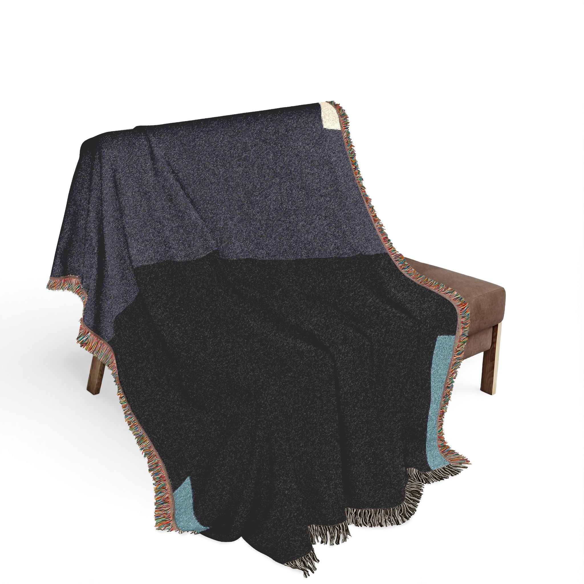 Copy of Post Minimalism Color Block Woven Throw Blanket with Contrast Corners