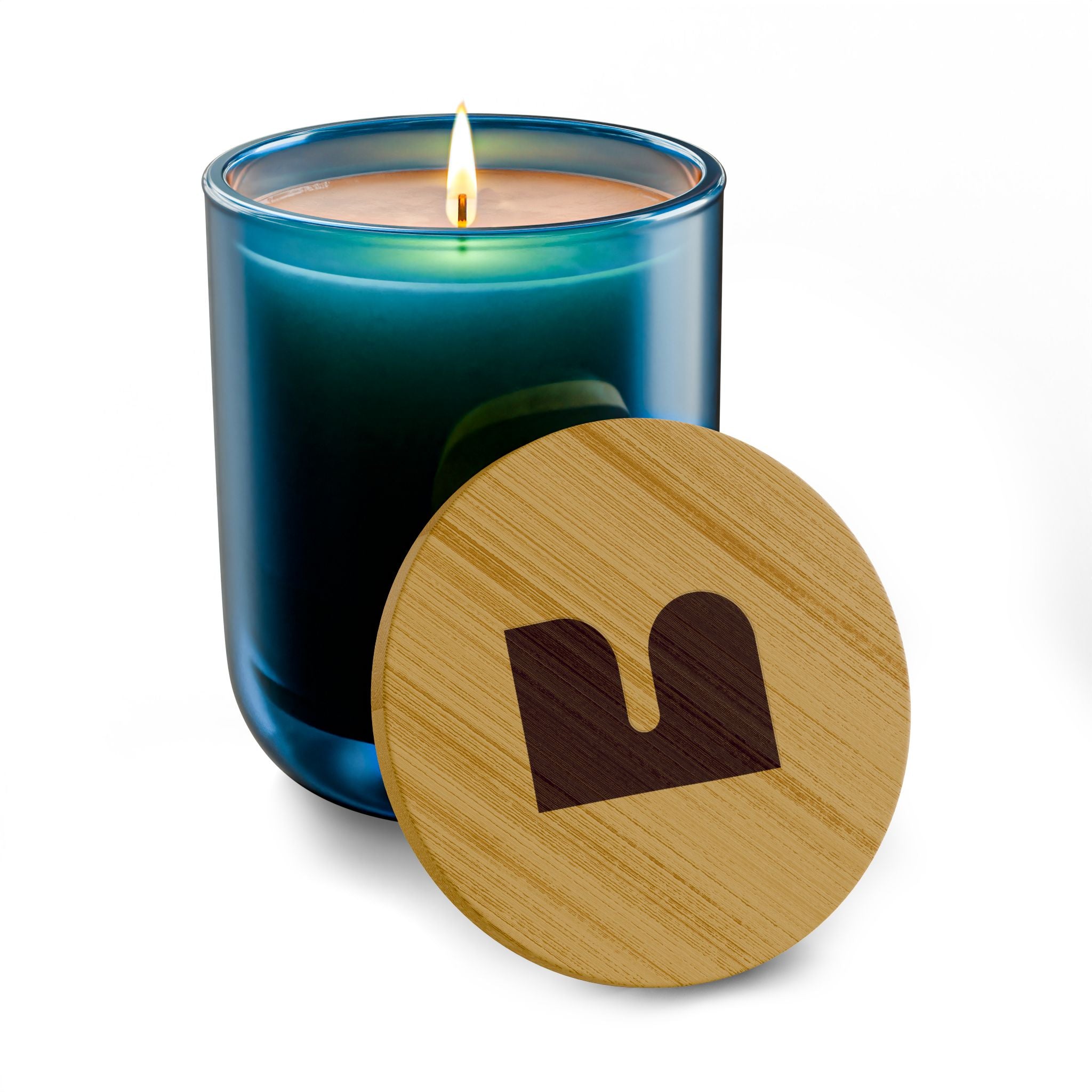 Mukava Decorative Glass Scented Candle, Toxin Free with Reusable Jar