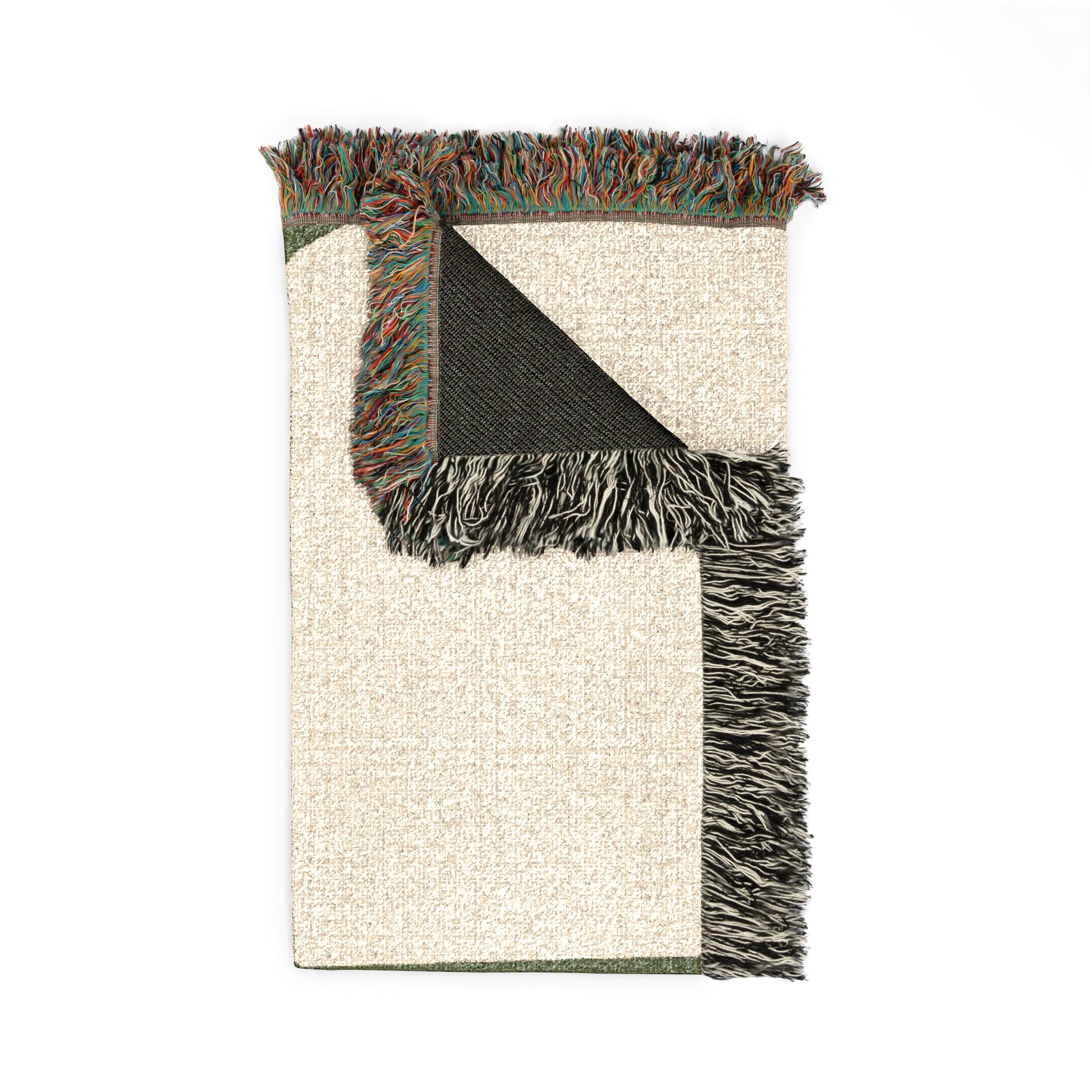 Scandi Color Block Woven Throw Blanket with Abstract Shapes Design