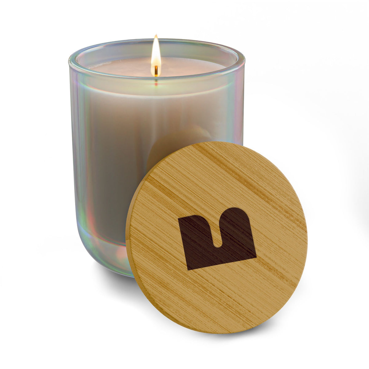 Mukava Decorative Glass Scented Candle, Toxin Free with Reusable Jar