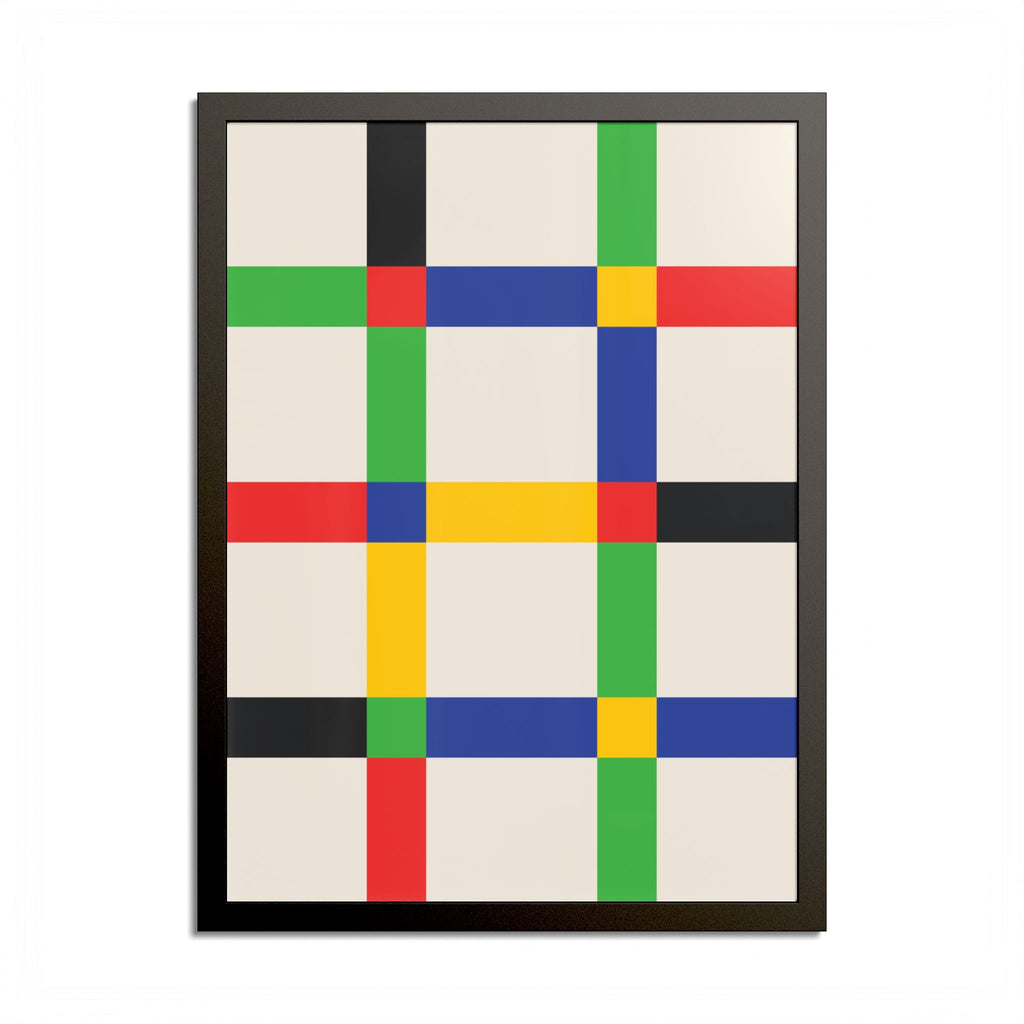 Geometric Abstract Art High Quality framed Print, Modern Home Decor