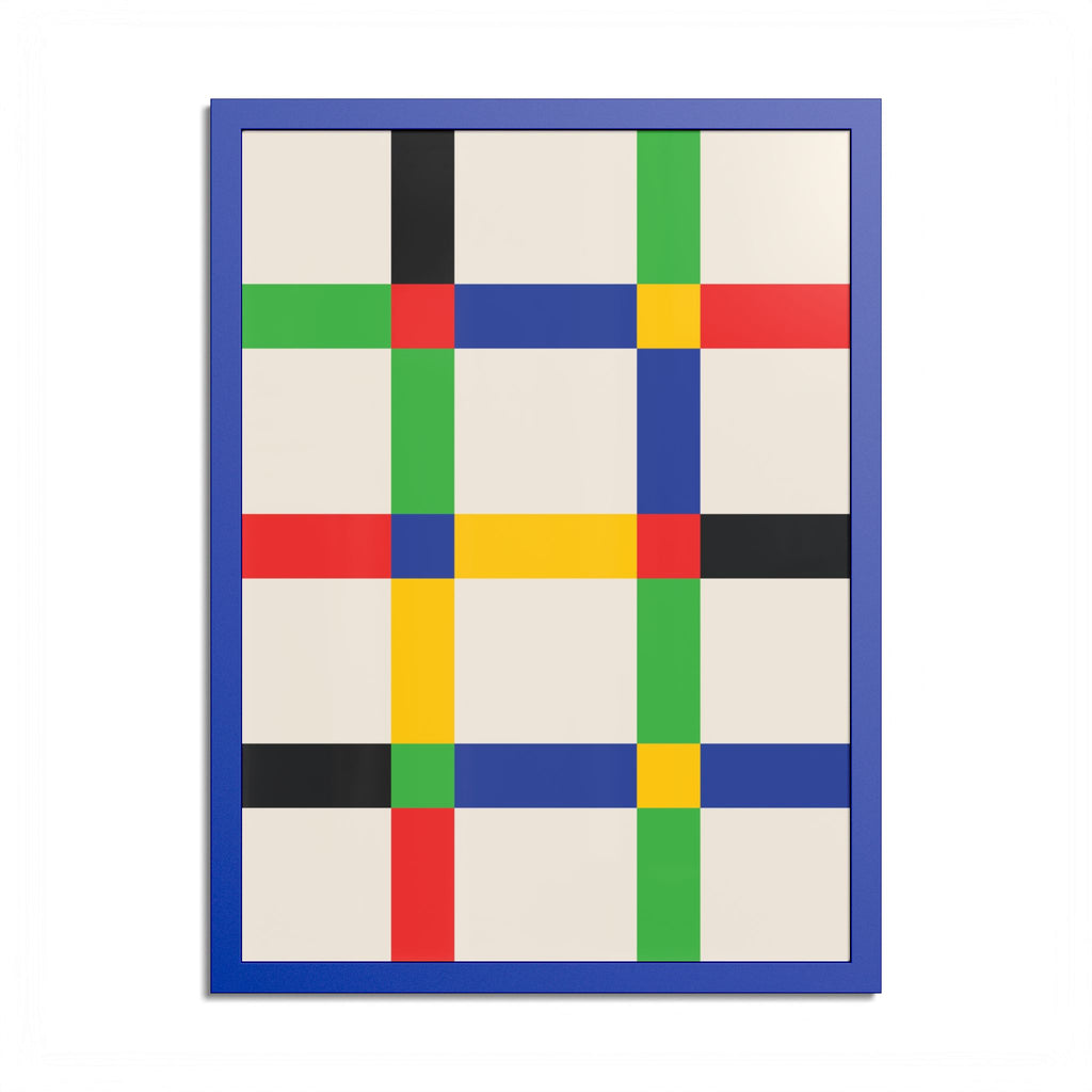 Geometric Abstract Art High Quality framed Print, Modern Home Decor