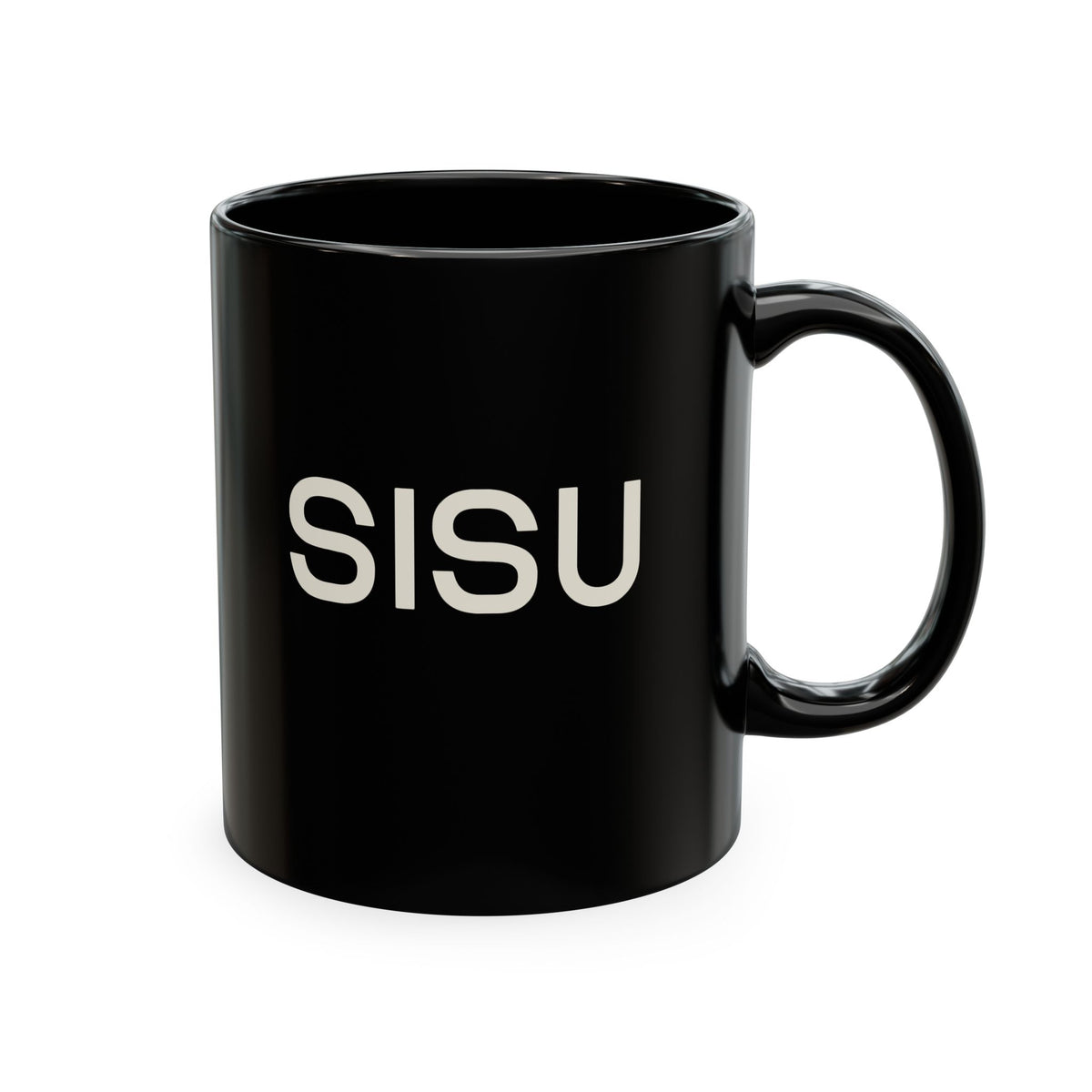 Modern Ceramic Coffee Cup with Finnish Flag & SISU Design