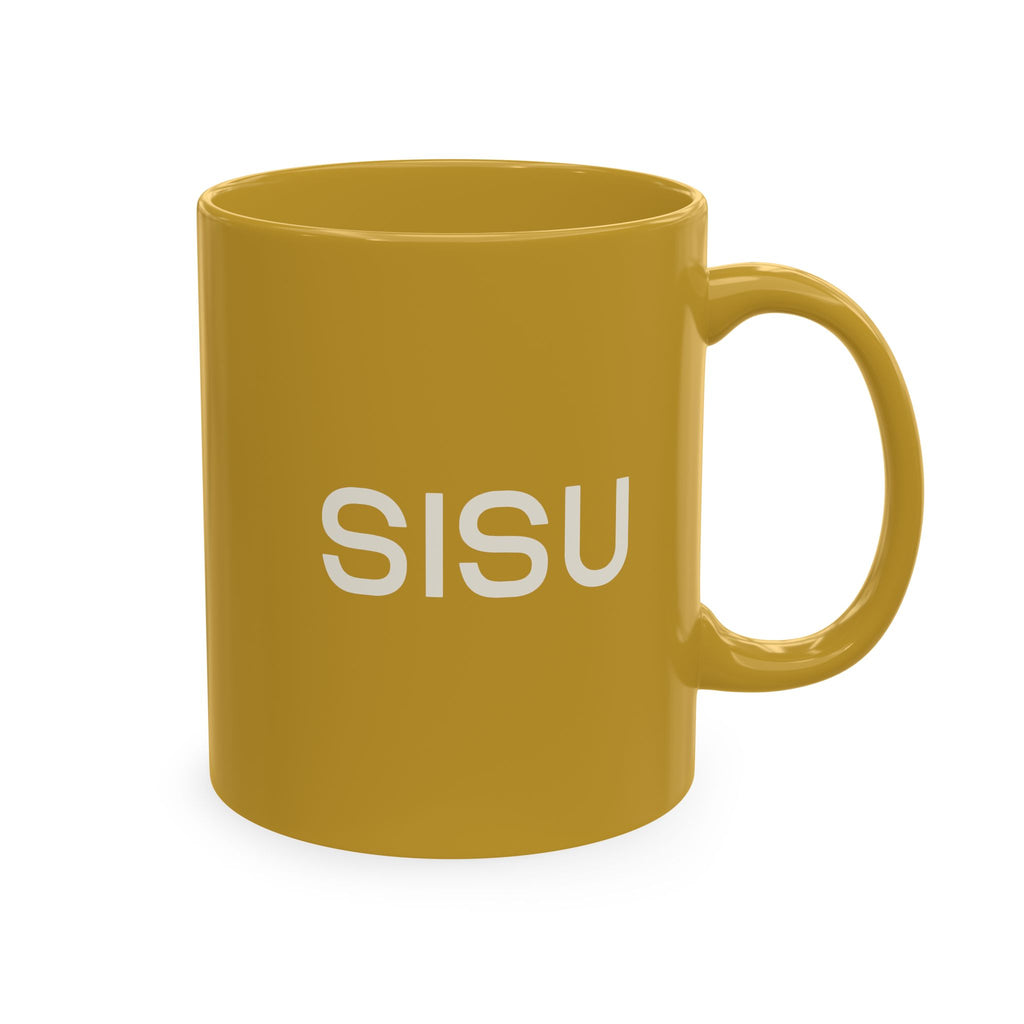 Modern Ceraminc Coffee Cup with Finnish Flag & SISU Design