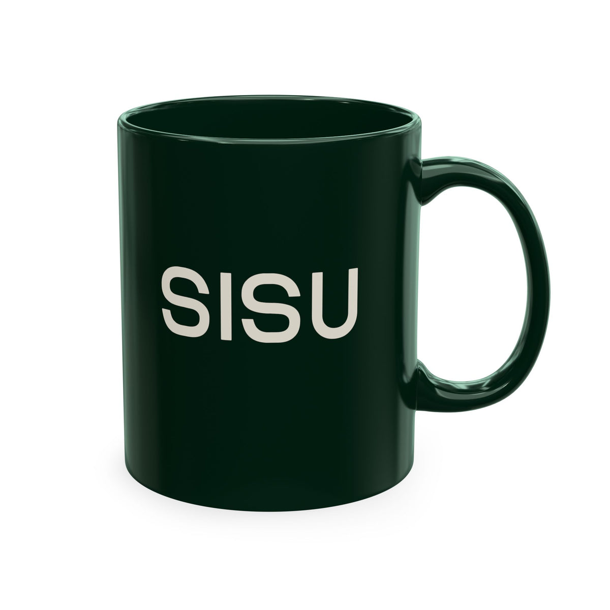 Modern Ceramic Coffee Cup with Finnish Flag & SISU Design