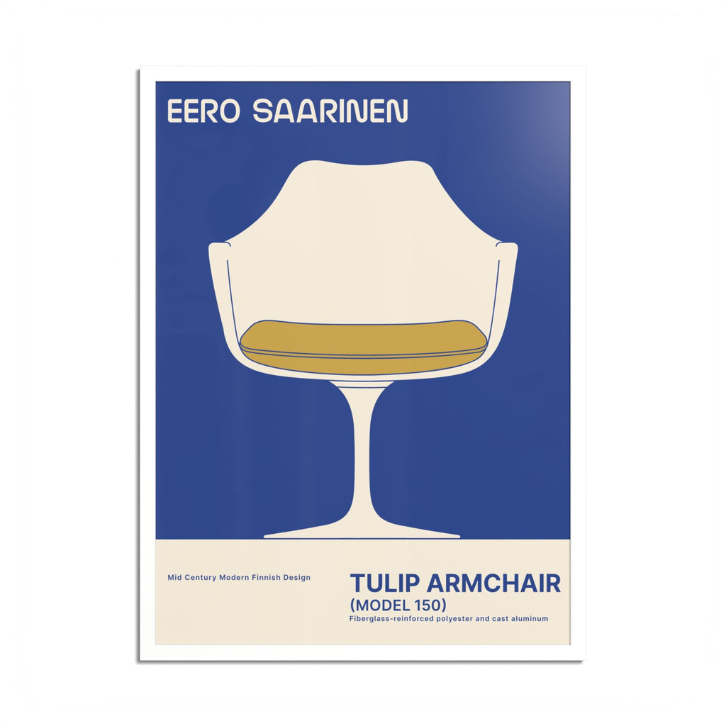 Eero Saarinen TULIP ARMCHAIR High Quality framed Exhibition Poster