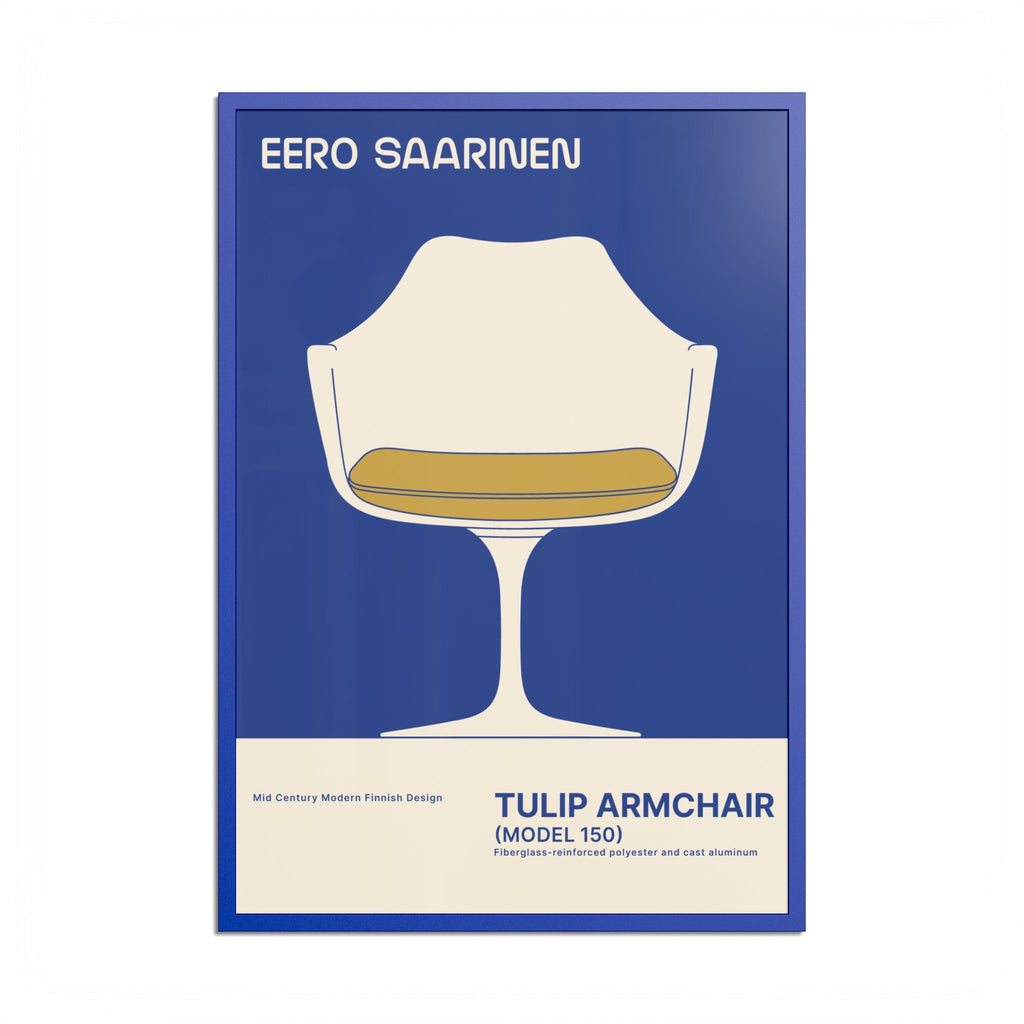 Eero Saarinen TULIP ARMCHAIR High Quality framed Exhibition Poster