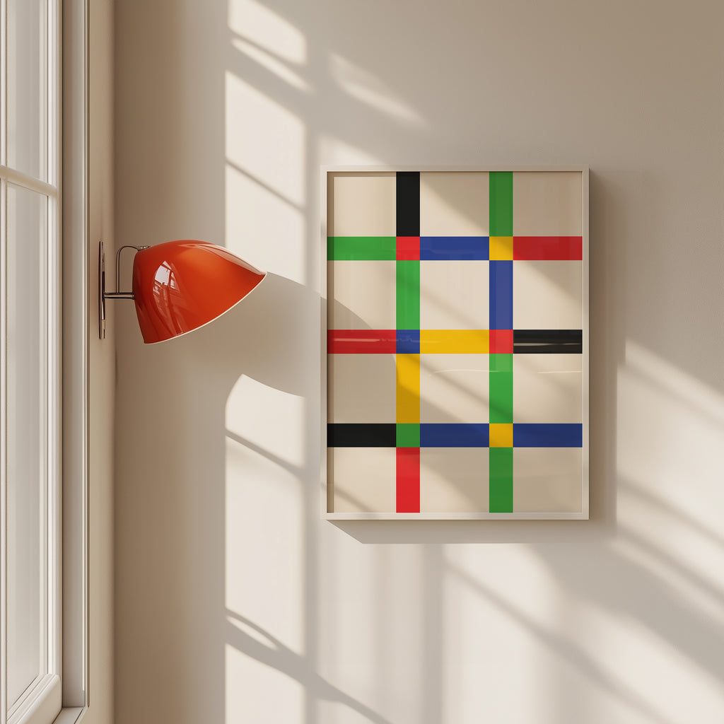 Geometric Abstract Art High Quality framed Print, Modern Home Decor
