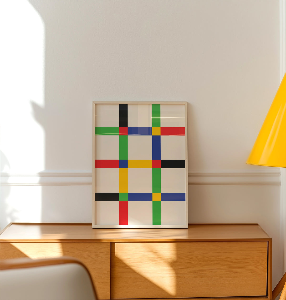 Geometric Abstract Art High Quality framed Print, Modern Home Decor