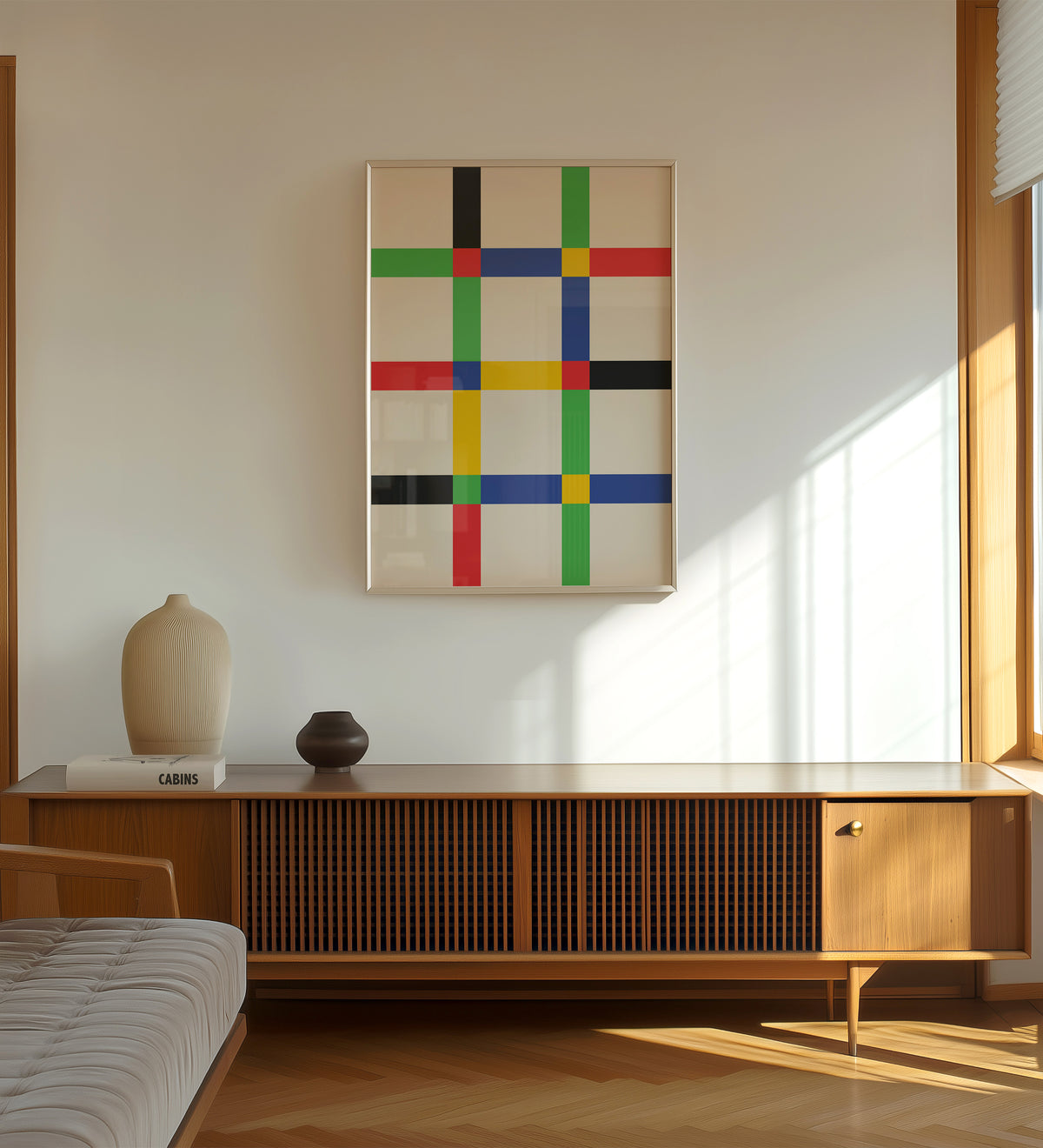 Geometric Abstract Art High Quality framed Print, Modern Home Decor
