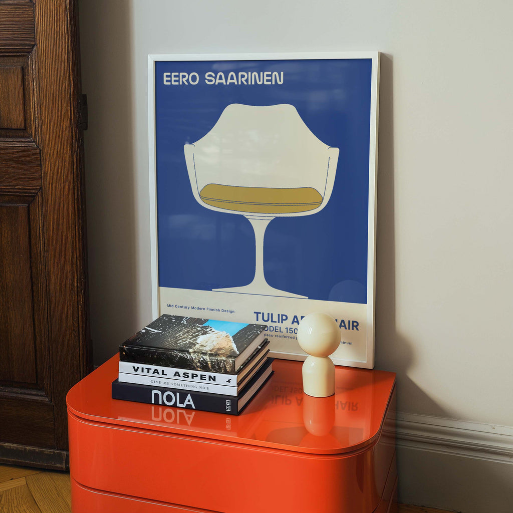 Eero Saarinen TULIP ARMCHAIR High Quality framed Exhibition Poster