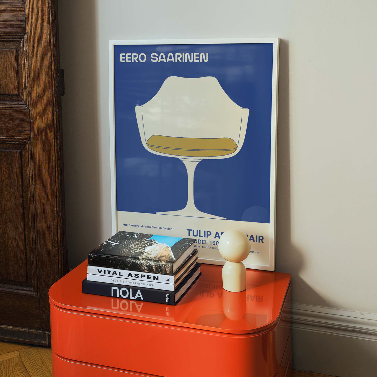Eero Saarinen TULIP ARMCHAIR High Quality framed Exhibition Poster