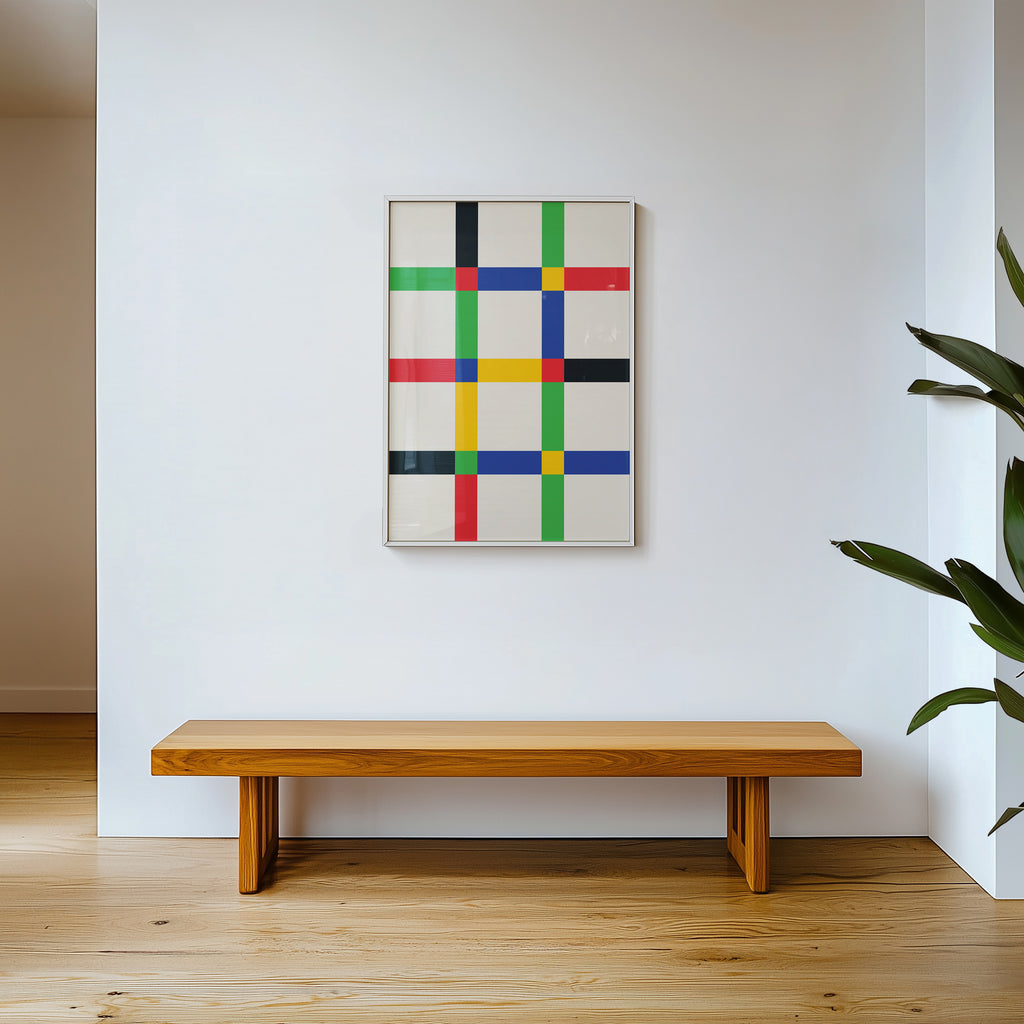 Geometric Abstract Art High Quality framed Print, Modern Home Decor