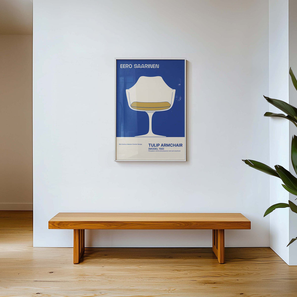 Eero Saarinen TULIP ARMCHAIR High Quality framed Exhibition Poster