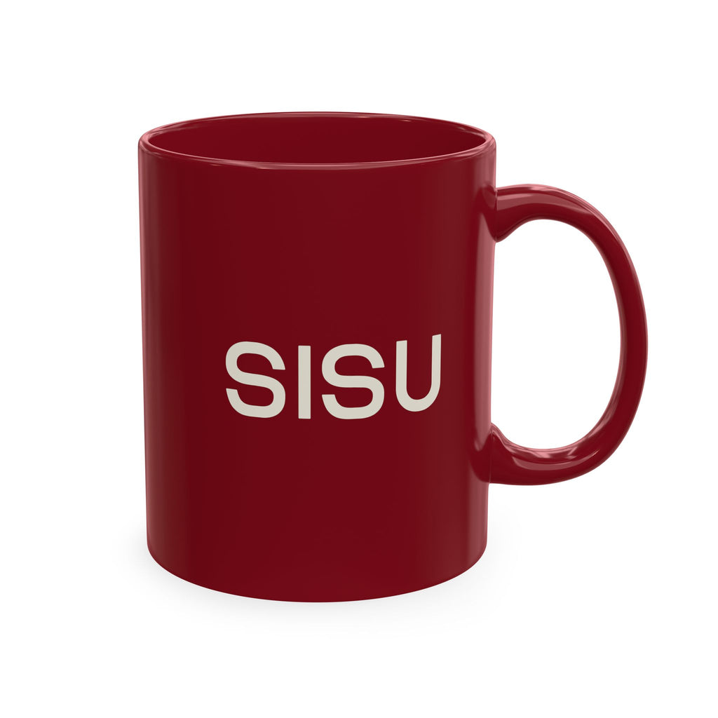 Modern Ceraminc Coffee Cup with Finnish Flag & SISU Design