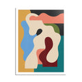 Modern Abstract Organic Shapes Framed Fine Art Print