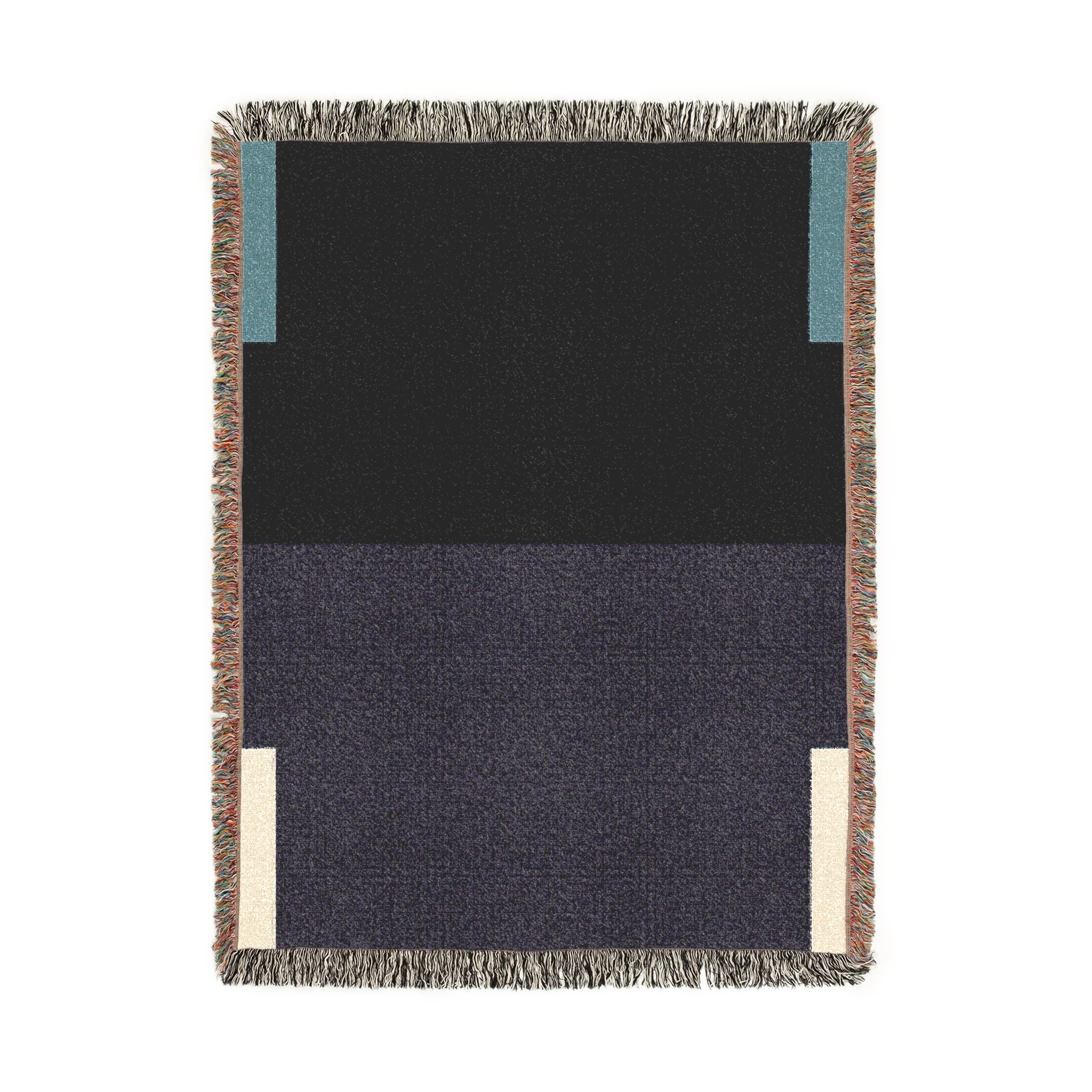 Copy of Post Minimalism Color Block Woven Throw Blanket with Contrast Corners