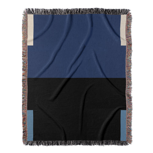 Copy of Post Minimalism Color Block Woven Throw Blanket with Contrast Corners