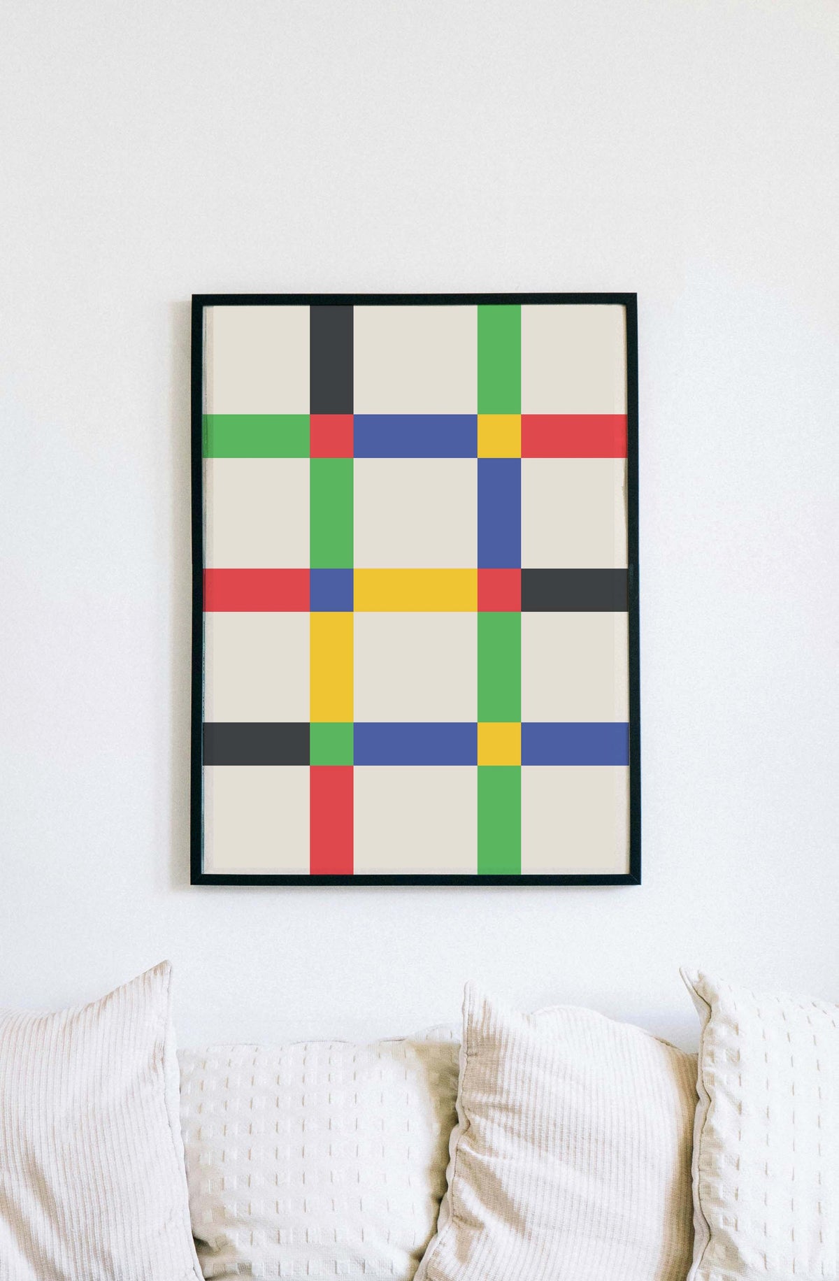 Geometric Abstract Art High Quality framed Print, Modern Home Decor